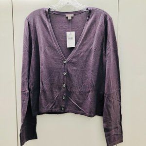 Light dressy JJill silk cardigan - new